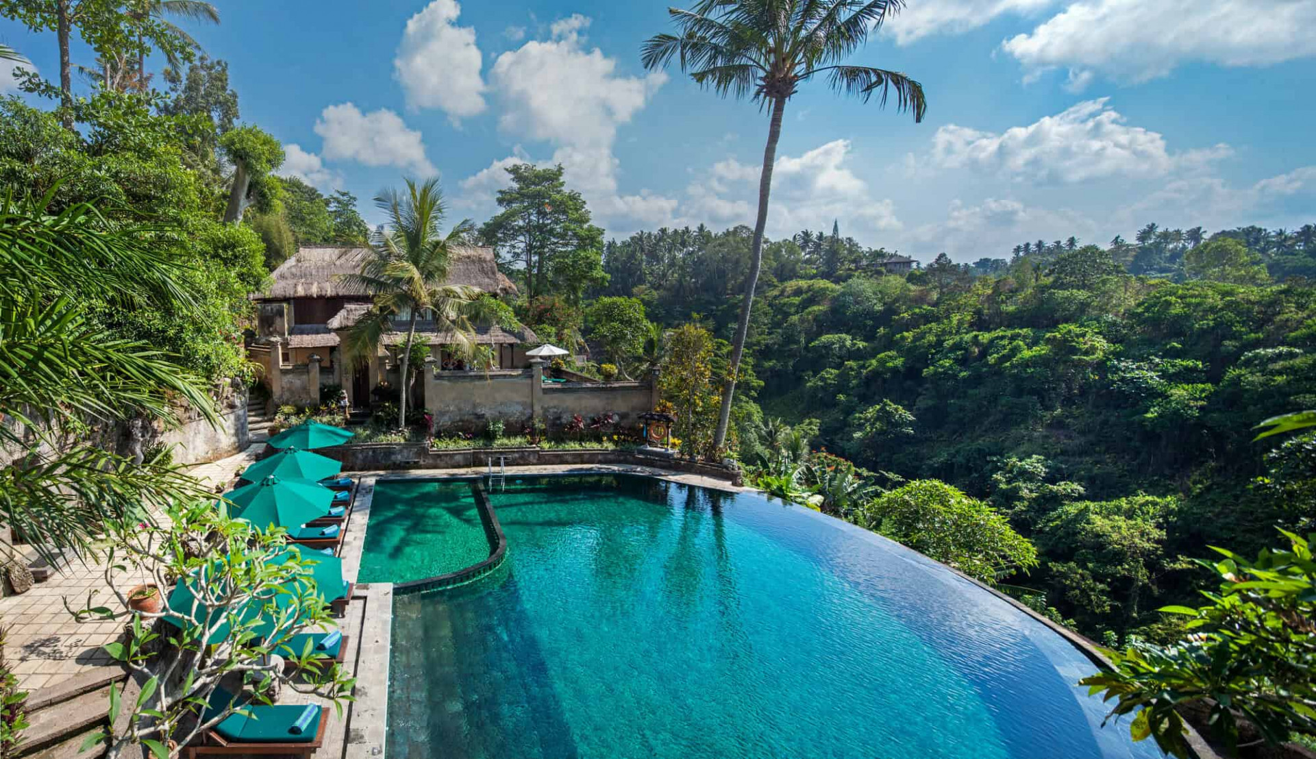 Pool and views of the valley at Pita Maha Resort & Spa 